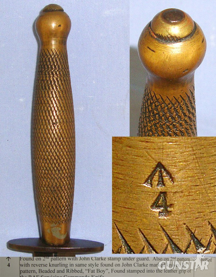 RARE**WW2 FAT GRIP, 'Fat Boy', 2nd Pattern, Fairbairn Sykes FS Fighting Knife With WD Broad Arrow 4 Inspection Mark & Scabbard. Sn 23174:7 Knive in 