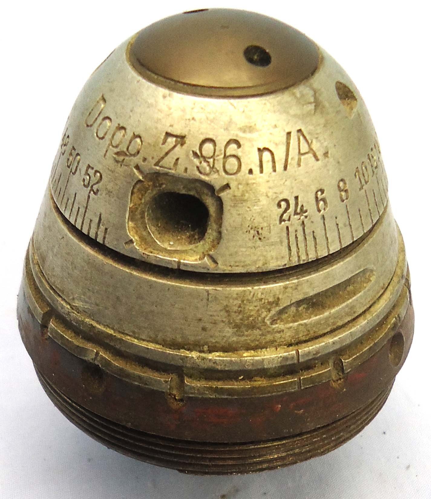 {CATEGORY} - INERT DEACTIVATED. German WW1, 1917 Dated, 77mm (77x229R) (Bring Back) Shrapnel Round. O 2422 INERT DEACTIVATED. German WW1, 1917 Dated, 77mm (77x229R) (Bring Back) Shrapnel Round. O 2422 Various Other Ammunition