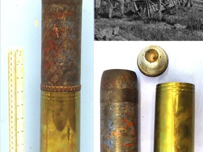 INERT DEACTIVATED. German WW1, 1917 Dated, 77mm (77x229R) (Bring Back) Shrapnel Round. O 2422 INERT DEACTIVATED. German WW1, 1917 Dated, 77mm (77x229R) (Bring Back) Shrapnel Round. O 2422 Various Other Ammunition