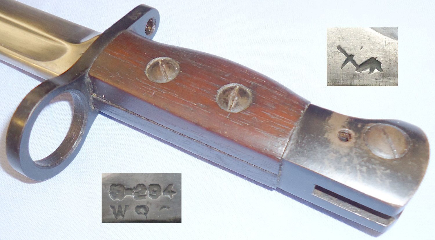 WWII British No5 MkI Bayonet and No5 MkI Scabbard by Wilkinson. 21543. Bayonet