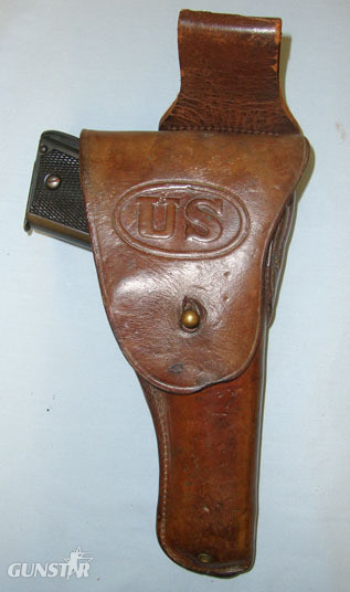 U.S. Army Warren Leather Goods Co Holster U.S. Army Warren Leather Goods Co Holster For .45 Calibre Colt 1911 & 1911A1 Sem Care & Storage in 