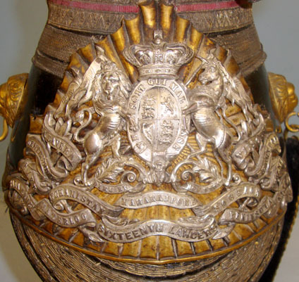 British 16th The Queen\\\\\\\'s Lancers Officer’s Lance Cap / Chapka With Gilt Fitting 16th The Queen\\\'s Lancers Officer’s Lance Cap / Chapka With Gilt Fittings, Silver Clothing