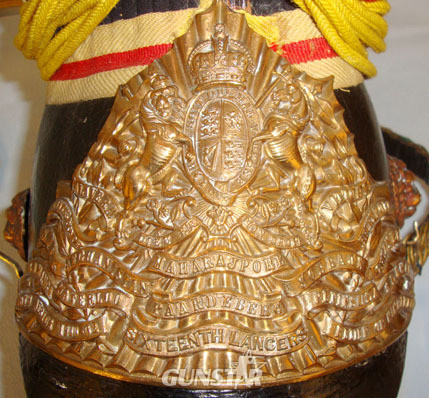 British 16th The Queen\\\'s Lancers Trooper’s Lance Cap / Chapka With King’s Crown 16th The Queen\'s Lancers Trooper’s Lance Cap / Chapka With King’s Crown Plate & Clothing