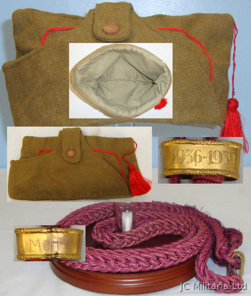 A Spanish garrison ( Gorrillo de Tropa ) Cap with Lanyard and Stand. HE 832. A Spanish garrison ( Gorrillo de Tropa ) Cap with Lanyard and Stand. HE 832. Clothing