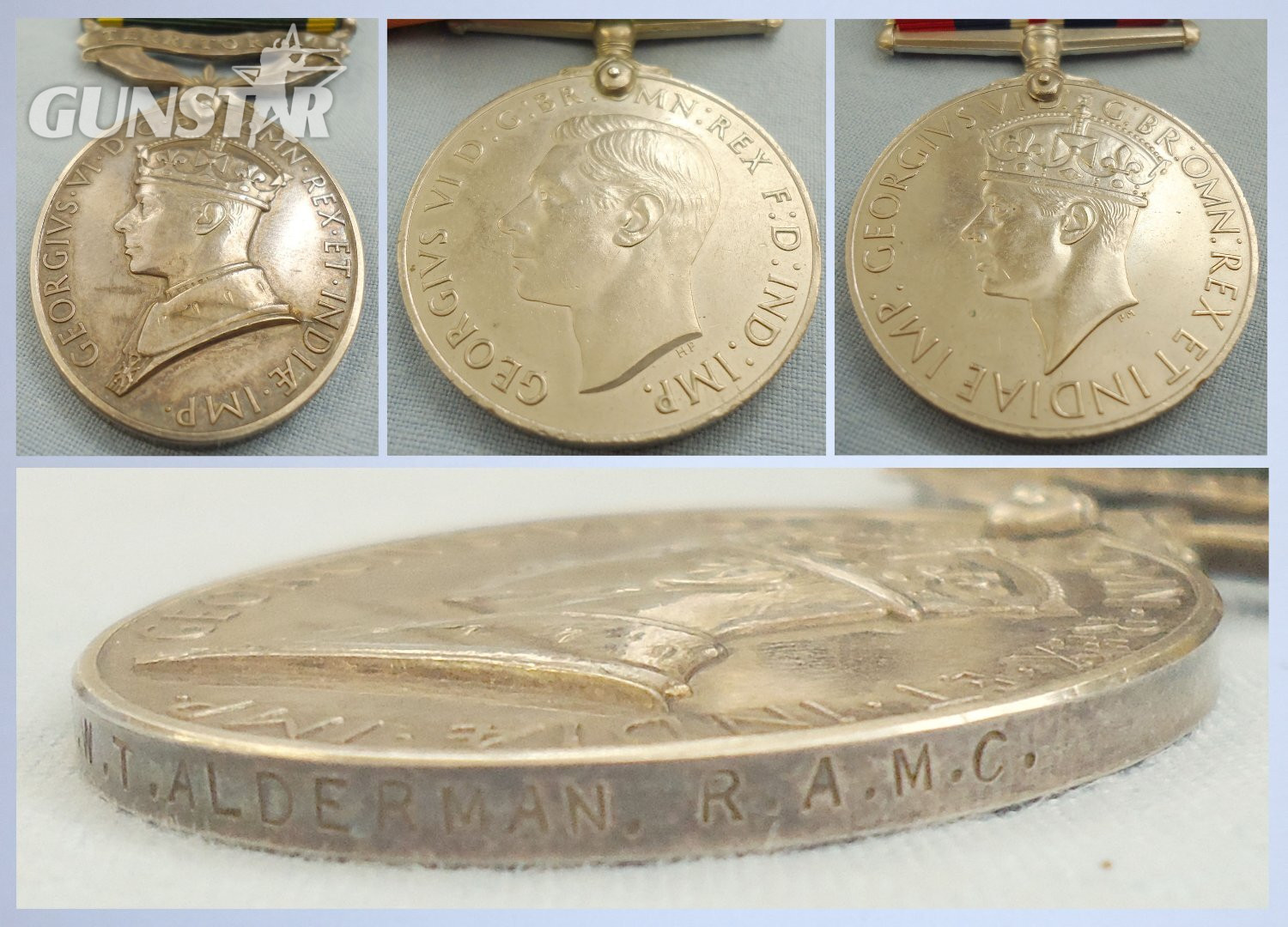 Defence Medal, War Medal & Territorial Efficiency Medal to a W.T. Alderman. M 135. Defence Medal, War Medal & Territorial Efficiency Medal to a W.T. Alderman. M 135.  Antique & Militaria