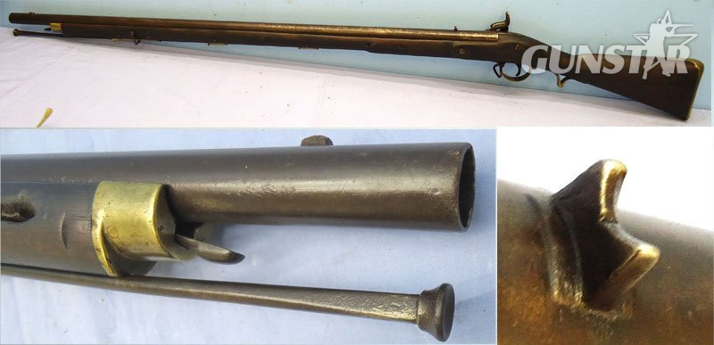 East India Company (EIC) British East India Company Pattern F Percussion .750 Musket Calibre Muzzle Loading Percussion Infantry Musket. Sn - 21393:12 Muzzleloader .75 Cal Muzzleloader Rifle