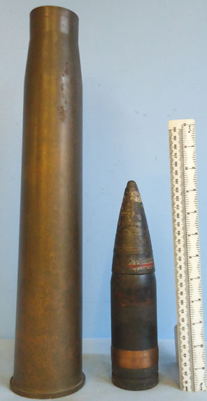  DEACTIVATED INERT WW2 1943 Dated British 6pr 7cwt (57x441R) Armour Piercing Capp DEACTIVATED INERT WW2 1943 Dated British 6pr 7cwt (57x441R) Armour Piercing Capp Antique & Militaria