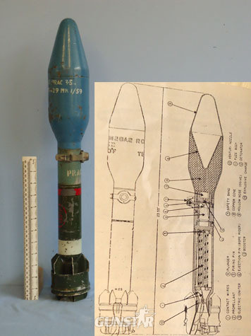 DEACTIVATED INERT. British L5 3.5 Inch Practice HEAT (High Explosive Anti-Tank)  DEACTIVATED INERT. British L5 3.5 Inch Practice HEAT (High Explosive Anti-Tank)  Antique & Militaria in 