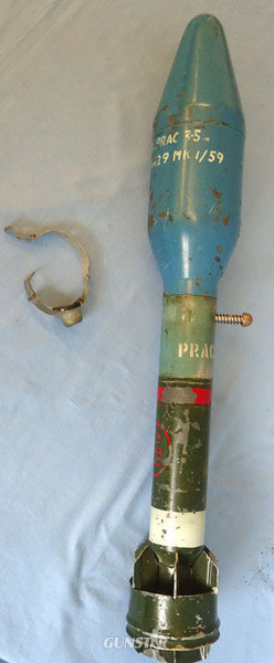 DEACTIVATED INERT. British L5 3.5 Inch Practice HEAT (High Explosive Anti-Tank)  DEACTIVATED INERT. British L5 3.5 Inch Practice HEAT (High Explosive Anti-Tank)  Antique & Militaria
