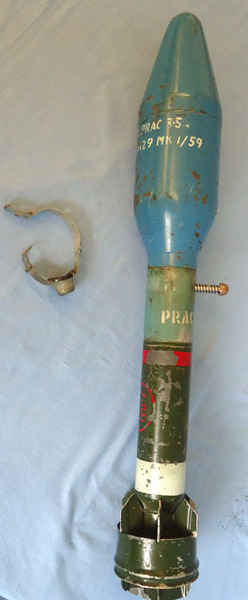 DEACTIVATED INERT. British L5 3.5 Inch Practice HEAT (High Explosive Anti-Tank)  DEACTIVATED INERT. British L5 3.5 Inch Practice HEAT (High Explosive Anti-Tank)  Antique & Militaria