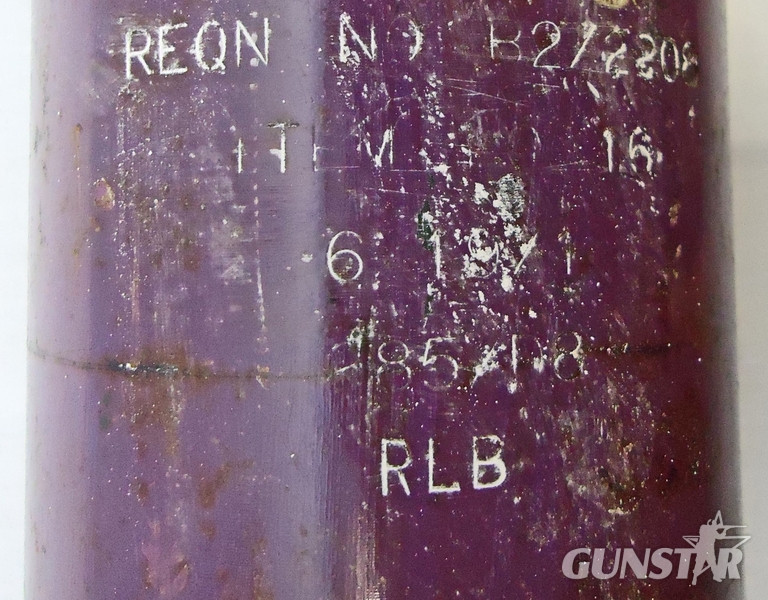 INERT DEACTIVATED. British, Experimental, Unfired, 1971 Dated, 105mm L118 Light Gun 7 Calibre Long, High Explosive (HE) Projectile. - O 1812 INERT DEACTIVATED. British, Experimental, Unfired, 1971 Dated, 105mm L118 Light Gun 7 Calibre Long, High Explosive (HE) Projectile. - O 1812  Other Ammunition - {CATEGORY} in 