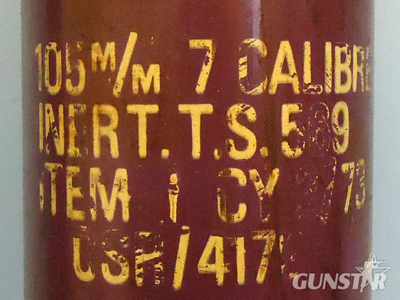 INERT DEACTIVATED. British, Experimental, Unfired, 1971 Dated, 105mm L118 Light Gun 7 Calibre Long, High Explosive (HE) Projectile. - O 1812 INERT DEACTIVATED. British, Experimental, Unfired, 1971 Dated, 105mm L118 Light Gun 7 Calibre Long, High Explosive (HE) Projectile. - O 1812  Other Ammunition 