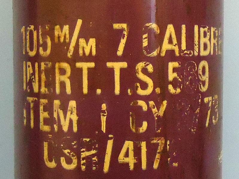 INERT DEACTIVATED. British, Experimental, Unfired, 1971 Dated, 105mm L118 Light Gun 7 Calibre Long, High Explosive (HE) Projectile. - O 1812 INERT DEACTIVATED. British, Experimental, Unfired, 1971 Dated, 105mm L118 Light Gun 7 Calibre Long, High Explosive (HE) Projectile. - O 1812  Other Ammunition 