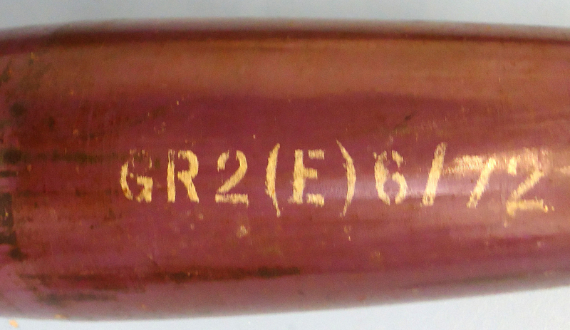 {CATEGORY} - INERT DEACTIVATED. British, Experimental, Unfired, 1971 Dated, 105mm L118 Light Gun 7 Calibre Long, High Explosive (HE) Projectile. - O 1812 INERT DEACTIVATED. British, Experimental, Unfired, 1971 Dated, 105mm L118 Light Gun 7 Calibre Long, High Explosive (HE) Projectile. - O 1812  Other Ammunition in 