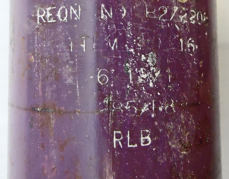 INERT DEACTIVATED. British, Experimental, Unfired, 1971 Dated, 105mm L118 Light Gun 7 Calibre Long, High Explosive (HE) Projectile. - O 1812 INERT DEACTIVATED. British, Experimental, Unfired, 1971 Dated, 105mm L118 Light Gun 7 Calibre Long, High Explosive (HE) Projectile. - O 1812  Other Ammunition - {CATEGORY} in 