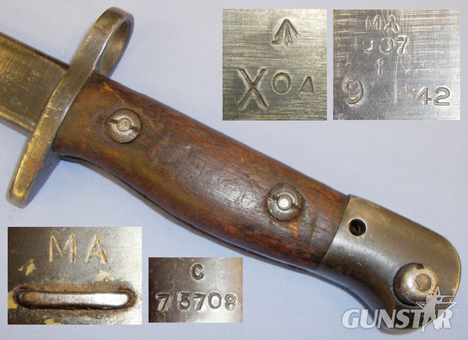 WWII Dated Australian 1907 Pattern Bayonet and No1 Scabbard. BAYO 354. Bayonet