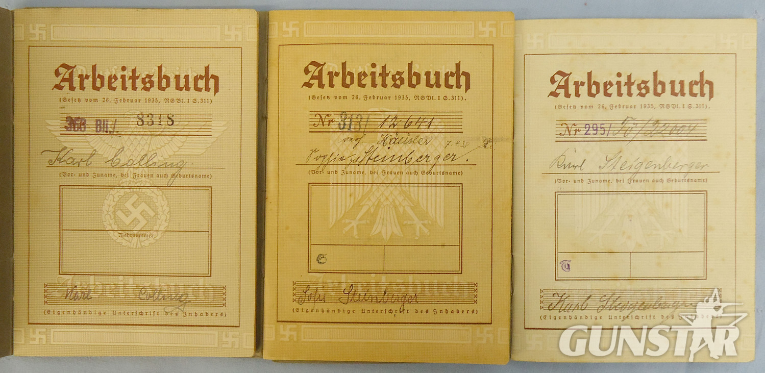Nazi German Civilian Deutsches Reich Arbeitsbuch [Employment Identification Docu Nazi German Civilian Deutsches Reich Arbeitsbuch [Employment Identification Docu Other Accessory in 