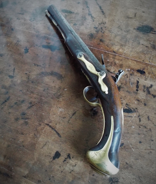 G. Farmer 1744 Farmer Flintlock Heavy Dragoon Pistol .60 Cal Muzzleloader Muzzleloader - {CATEGORY}