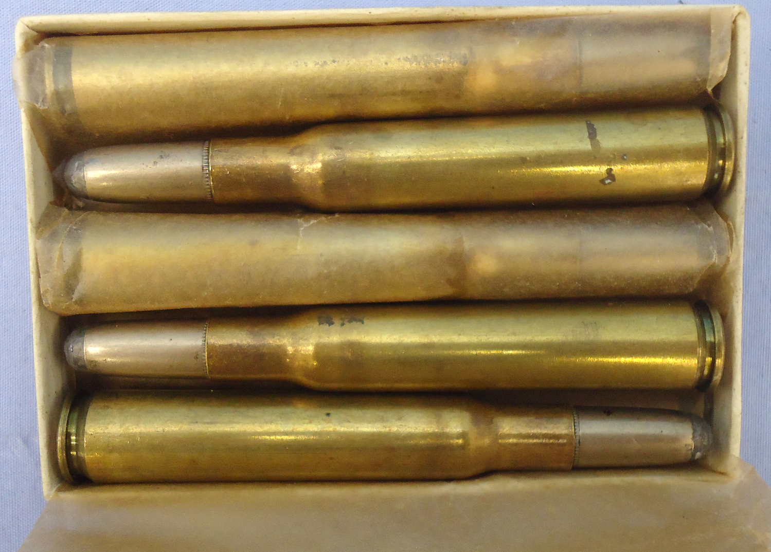 {CATEGORY} - Kynoch INERT DEACTIVATED. British, Original, 10 Round Carton Of Kynoch .30 Rimless Rifle Cartridges For The U.S.A. Model 1906. Sn - 20942:3  Other Ammunition