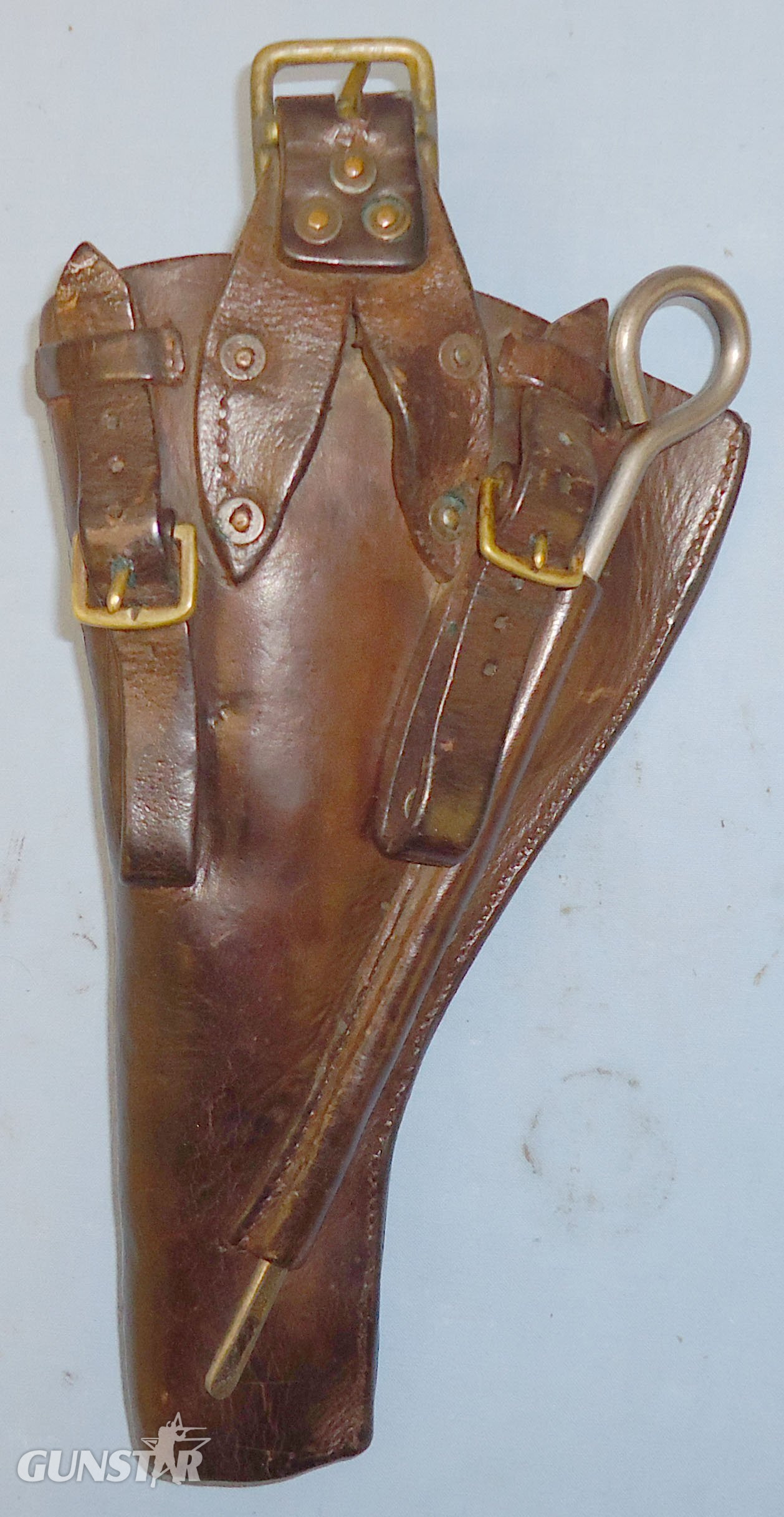  Rare Complete & Original British WW1 1917 Dated Heavy Hide Open Top Holster for the Webley MK VI .455 Revolver by Manufacturer Jabez Cliff & Co . L 343 Rare Complete & Original British WW1 1917 Dated Heavy Hide Open Top Holster for the Webley MK VI .455 Revolver by Manufacturer Jabez Cliff & Co . L 343 Antique & Militaria