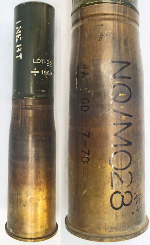  INERT DEACTIVATED. Rare, MINT, British, 1969 Dated, 76mm ARMDC (76.2x230R) L21A1, Canister Round For The Scorpion light Tank and Saladin Armoured Car. - O 2011 INERT DEACTIVATED. Rare, MINT, British, 1969 Dated, 76mm ARMDC (76.2x230R) L21A1, Canister Round For The Scorpion light Tank and Saladin Armoured Car. - O 2011  Other Ammunition