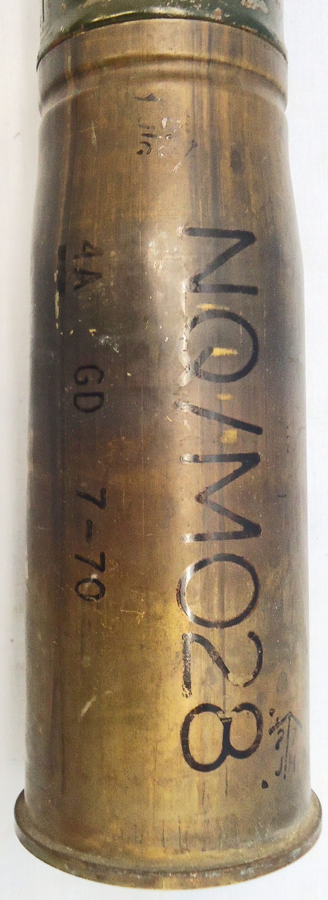 {CATEGORY} - INERT DEACTIVATED. Rare, MINT, British, 1969 Dated, 76mm ARMDC (76.2x230R) L21A1, Canister Round For The Scorpion light Tank and Saladin Armoured Car. - O 2011 INERT DEACTIVATED. Rare, MINT, British, 1969 Dated, 76mm ARMDC (76.2x230R) L21A1, Canister Round For The Scorpion light Tank and Saladin Armoured Car. - O 2011  Other Ammunition