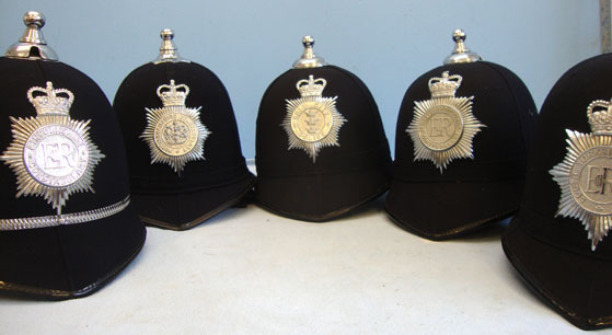 British Police Constable & Sergeant\'s Uniform Helmet with Plate. (price per hel British Police Constable & Sergeant's Uniform Helmet with Plate. (price per helm Clothing