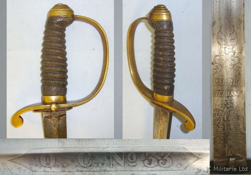 Victorian Oxfordshire Constabulary Police Hanger No. 33 By Parker Field & Sons L Sword