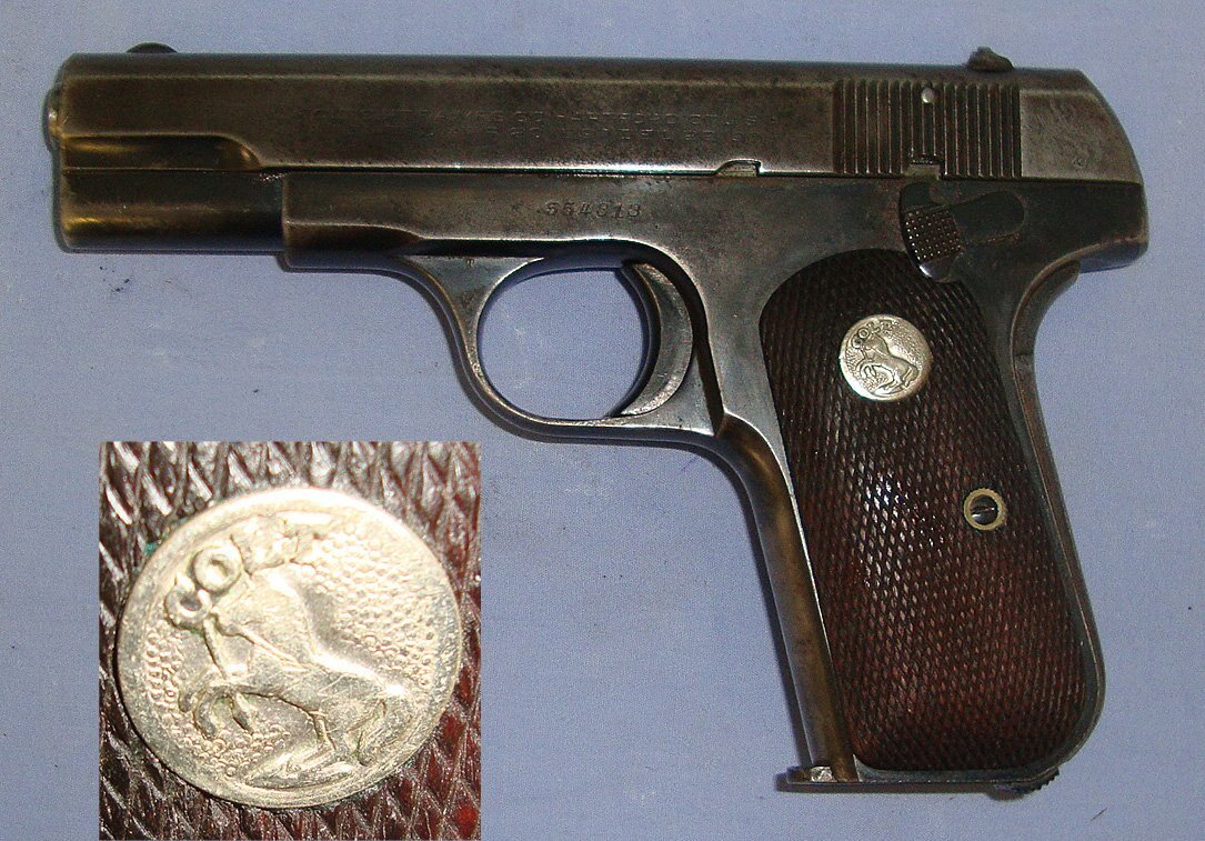  SCARCE**WW2 1941 To 1942 Colt USA Model 1903 .32 Auto Calibre Pocket Hammerless Semi Automatic Pistol**COCKS & DRY FIRES UK 2013 DEACTIVATION** Sn 23712 semi auto pistol deactivated None Semi Auto