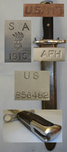 U.S. ‘M1’ Garand Bayonet and Scabbard. BAYO 733. Bayonet
