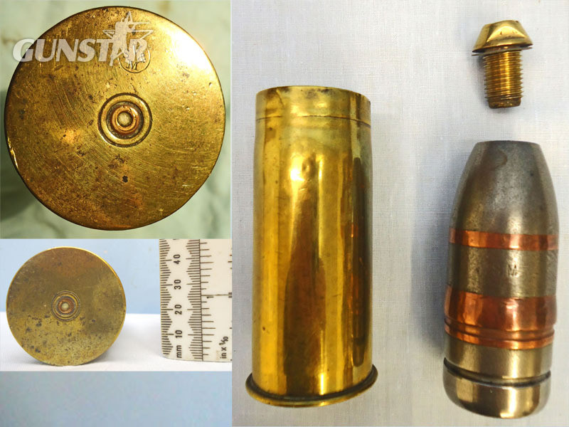 DEACTIVATED INERT. British Boer War Era, Vickers Son & Maxim 37mm (37 x 94R) Pom Pom Nose Fused HE (High Explosive) Round - O 1813 DEACTIVATED INERT. British Boer War Era, Vickers Son & Maxim 37mm (37 x 94R) Pom Pom Nose Fused HE (High Explosive) Round - O 1813  Other Ammunition