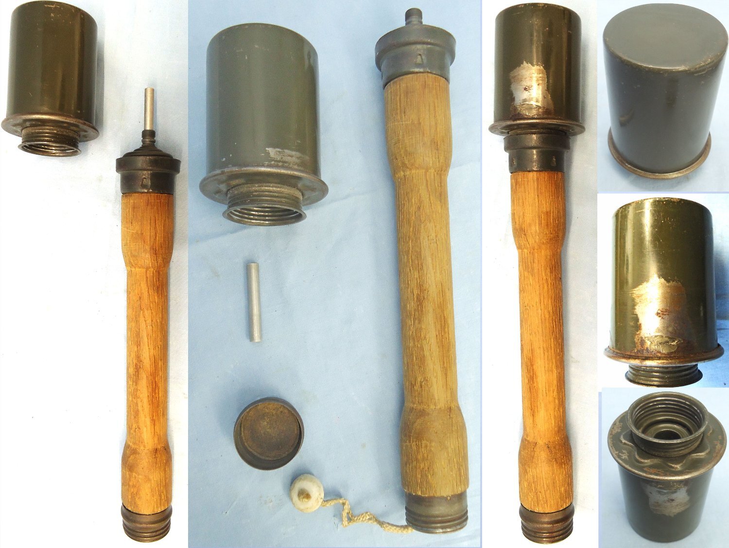  INERT DEACTIVATED. *MINT* German Late WW2 Model 1924 Stielhandgranate (M24) Stick Grenade. O 2219Om INERT DEACTIVATED. *MINT* German Late WW2 Model 1924 Stielhandgranate (M24) Stick Grenade. O 2219 Various Other Ammunition