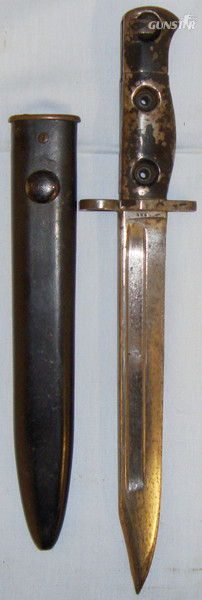 British L1A3 Bayonet with NATO Stores Code & No.5 Scabbard. BAYO 797. Bayonet in 