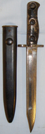 British L1A3 Bayonet with NATO Stores Code & No.5 Scabbard. BAYO 797. Bayonet