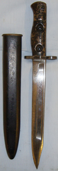  British L1A3 Bayonet with NATO Stores Code & No.5 Scabbard. BAYO 797. Bayonet