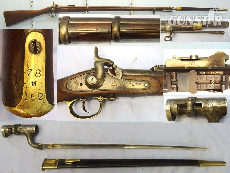 SAVIOUR OF BRITISH INDIA** British 1857 Dated, Tower, 1853 Pattern, (Second Model) .577 Calibre 3 Band Percussion Rifle, Regiment Marked 78 M 152 to the Scottish 78th Regiment of Foot (Later Seaforth Highlanders). Sn 23484:119 SAVIOUR OF BRITISH INDIA** British 1857 Dated, Tower, 1853 Pattern, (Second Model) .577 Calibre 3 Band Percussion Rifle, Regiment Marked 78 M 152 to the Scottish 78th Regiment of Foot (Later Seaforth Highlanders). Sn 23484:119 Muzzleloader None Rifle in 