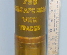 INERT DEACTIVATED WW2 U.S. 1943 & 1944 Dated U.S. 75mm (75x350R) Base Fused M61A INERT DEACTIVATED WW2 U.S. 1943 & 1944 Dated U.S. 75mm (75x350R) Base Fused M61A Antique & Militaria