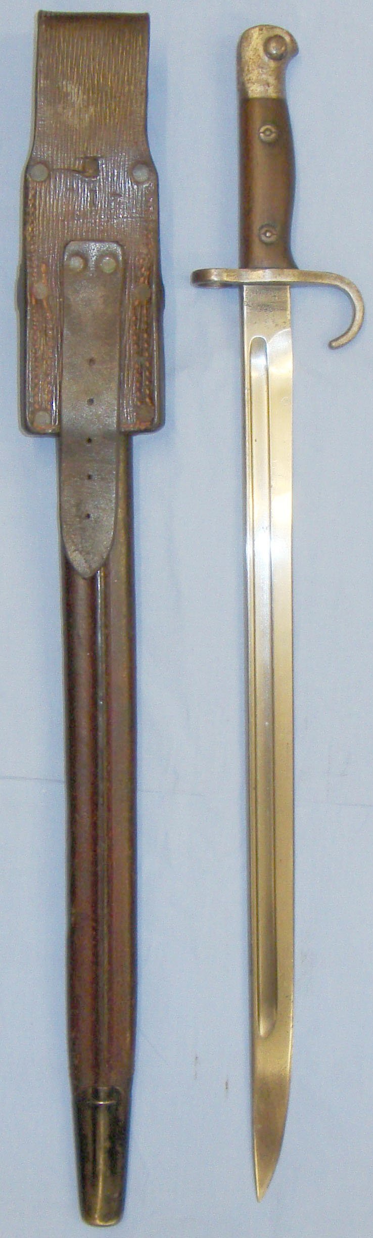  Scarce* ‘1907’ Hook Quillon Regimentally Marked ‘5th Northamptonshire’ Bayonet, Scabbard & Frog. 19852. Bayonet