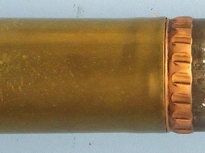 INERT DEACTIVATED. WW1 Era, 1910 Dated, British 13 Pounder (75x313R), Fired & Recovered Shrapnel Round Fitted With A No. 80 Mk II Time And Percussion Fuze. - O 2126 INERT DEACTIVATED. WW1 Era, 1910 Dated, British 13 Pounder (75x313R), Fired & Recovered Shrapnel Round Fitted With A No. 80 Mk II Time And Percussion Fuze. - O 2126  Other Ammunition