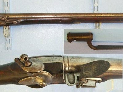 NAPOLEONIC WARS ERA**Georgian British Enfield Tower India Pattern Brown Bess .700 Calibre Flintlock Musket Regiment Marked ‘SLM’ (Possibly South Lancashire Militia) With Original Period Socket Bayonet. Sn 21265 brown bess Muzzleloader Various Rifle