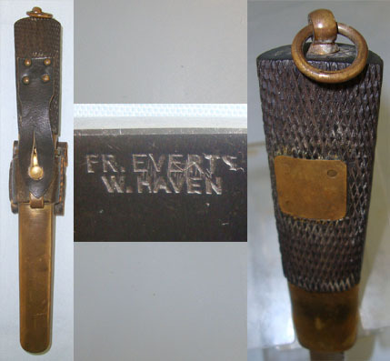  F.R Everts W. Haven (Wilhemshaven Naval Dockyards lower Saxony) Knive