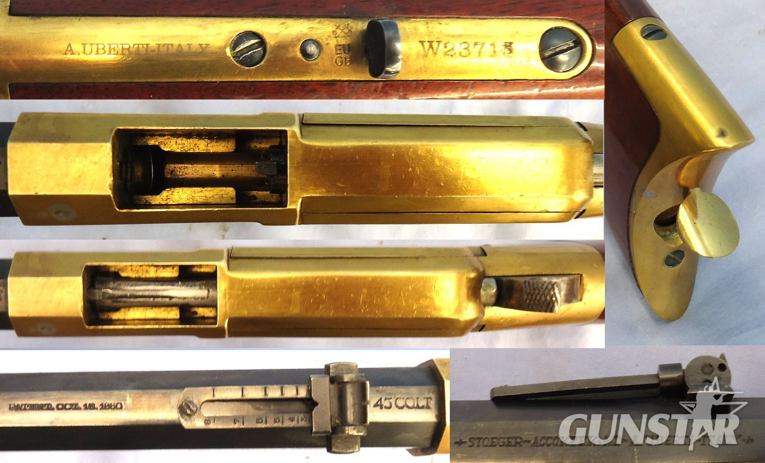  Italian Uberti .45 Colt, 1860 Henry Brass Framed Yellow Boy Rifle. **UK/EU 2018 DEACTIVATION CERTIFICATED** Sn 23484:118 Italian Uberti .45 Colt, 1860 Henry Brass Framed Yellow Boy Rifle. **UK/EU 2018 DEACTIVATION CERTIFICATED** Sn 23484:118 Lever Action Various Rifle