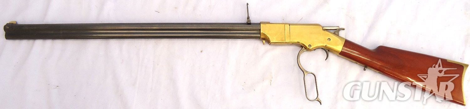 Italian Uberti .45 Colt, 1860 Henry Brass Framed Yellow Boy Rifle. **UK/EU 2018 DEACTIVATION CERTIFICATED** Sn 23484:118 Italian Uberti .45 Colt, 1860 Henry Brass Framed Yellow Boy Rifle. **UK/EU 2018 DEACTIVATION CERTIFICATED** Sn 23484:118 Lever Action Various Rifle - {CATEGORY}