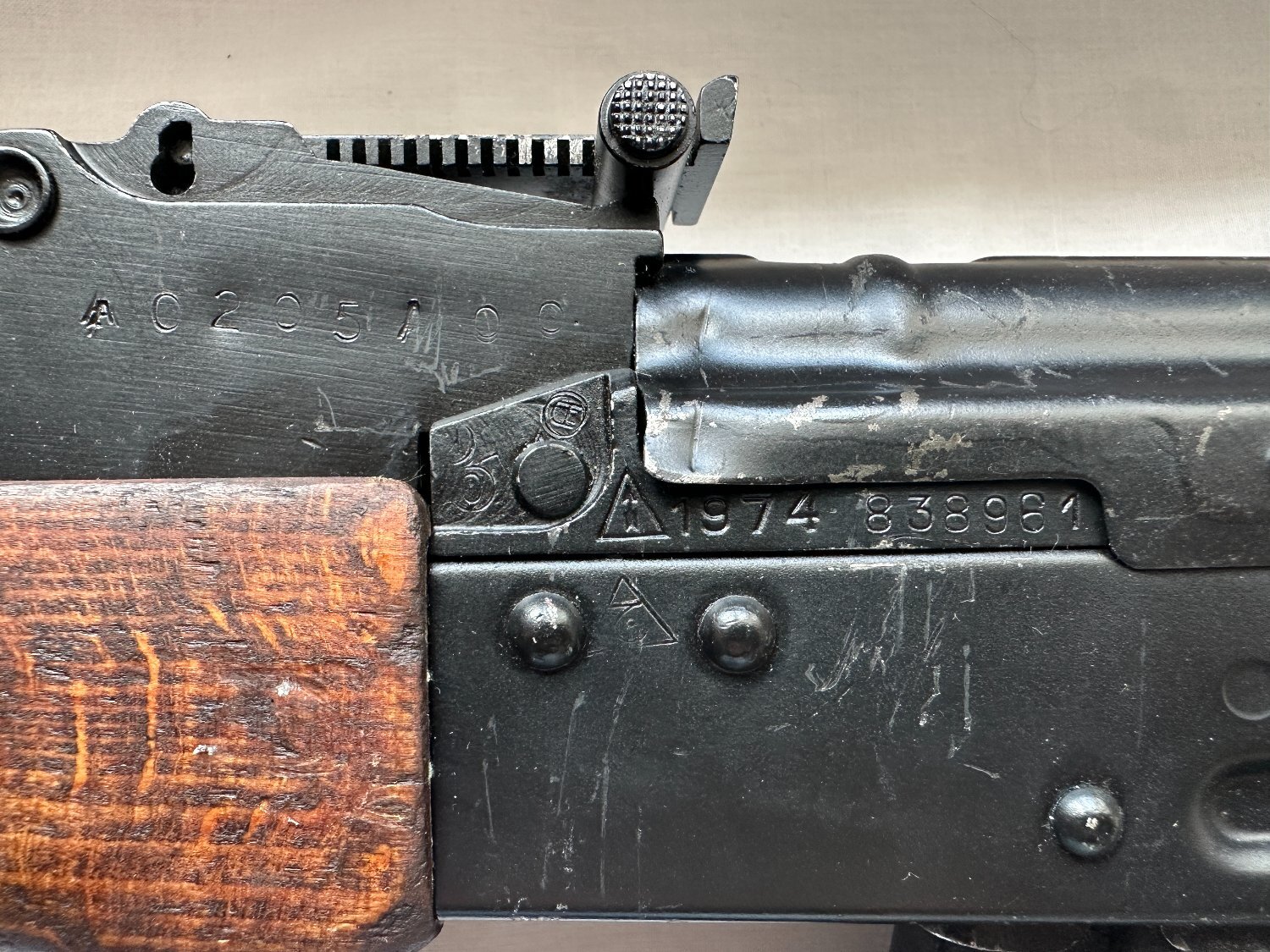 {CATEGORY} - Gulf War 1991 (Op GRANBY) 'Bring Back' — Soviet Izhevsk AKM-Pattern Rifle, 1974  AKM Semi-Auto 7.62x39mm Rifle