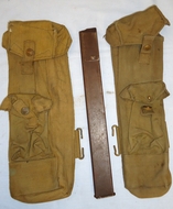 WW2, 1941 Dated, British, Air Ministry (Royal Air Force), Pair of Lanchester Sub Machine Gun, 3 Magazine Pattern 37 Webbing Pouch. - MISC 892 WW2, 1941 Dated, British, Air Ministry (Royal Air Force), Pair of Lanchester Sub Machine Gun, 3 Magazine Pattern 37 Webbing Pouch. - MISC 892 Other Accessory