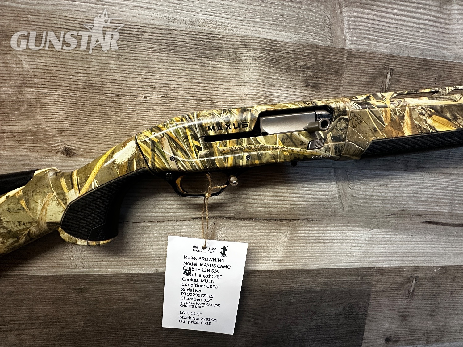  Browning Maxus Camo Semi-Auto 12 Bore/gauge