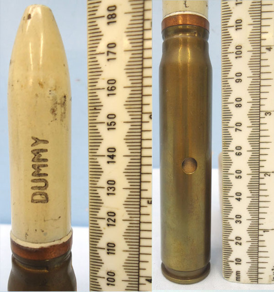  Kynoch INERT DEACTIVATED. 1957 Dated, Kynoch Production, Hispano-Suiza (20x110) HS 404 Aircraft Cannon DRILL Round. - O 1814  Other Ammunition