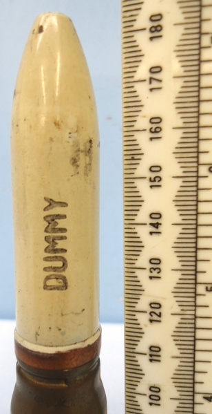 Kynoch INERT DEACTIVATED. 1957 Dated, Kynoch Production, Hispano-Suiza (20x110) HS 404 Aircraft Cannon DRILL Round. - O 1814  Other Ammunition - {CATEGORY} in 