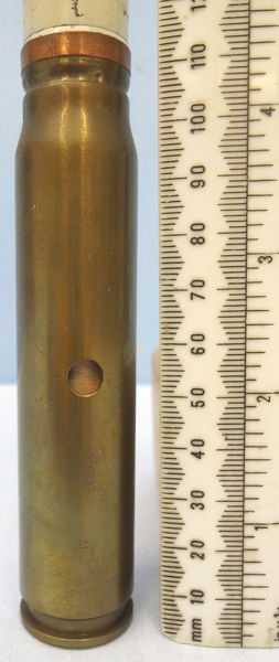 Kynoch INERT DEACTIVATED. 1957 Dated, Kynoch Production, Hispano-Suiza (20x110) HS 404 Aircraft Cannon DRILL Round. - O 1814  Other Ammunition - {CATEGORY}