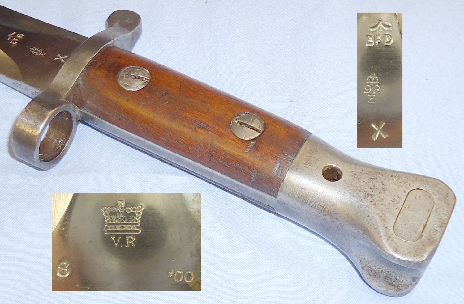 British Enfield 1888 Pattern Mark III Lee Metford Bayonet and MkI L Scabbard. 21545. Bayonet